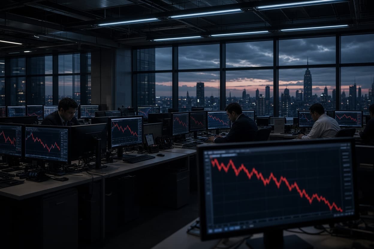 Nasdaq plunges 2.6% on AI fears as rates and gold collapse simultaneously